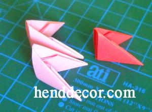Карандашница из модулей оригами пошаговая инструкция